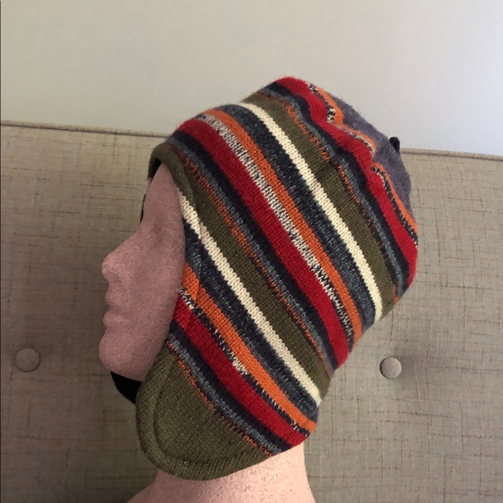 Wigwam Sherpa Striped Multicolor Knit Beanie Unisex